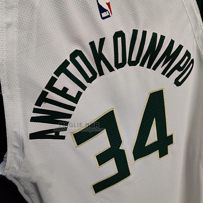 Maglia
 Giannis Antetokounmpo NO 34 Milwaukee Bucks Association Autentico
 Bianco
